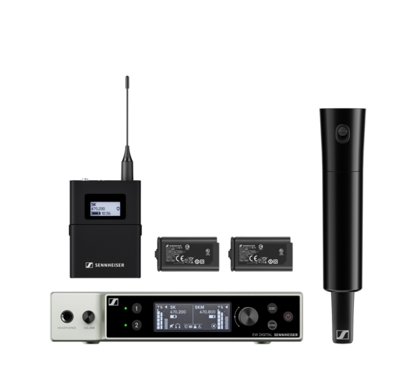 EW-DX SK / SKM-S BASE SET  (Q1-9) DIGITAL WIRELESS DUAL BASE SYSTEM: DUAL AES NETWORK RECV, HANDHELD BASE(NO CAPSULE) BODYPACK(NO LAV)