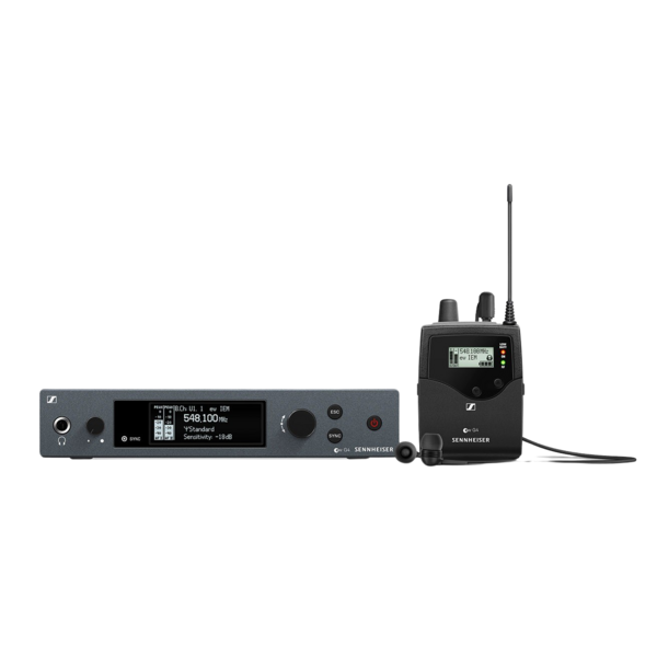 EW IEM G4-A1 WIRELESS STEREO MONITORING SET. INCLUDES (1) SR IEM G4 STEREO TRANSMITTER, (1) EK IEM G4 STEREO