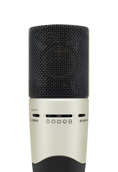 MK 8 MULTI-PATTERN, LARGE-DIAPHRAGM CONDENSER MICROPHONE WITH 24-CARAT-GOLD-PLATED CAPSULE,