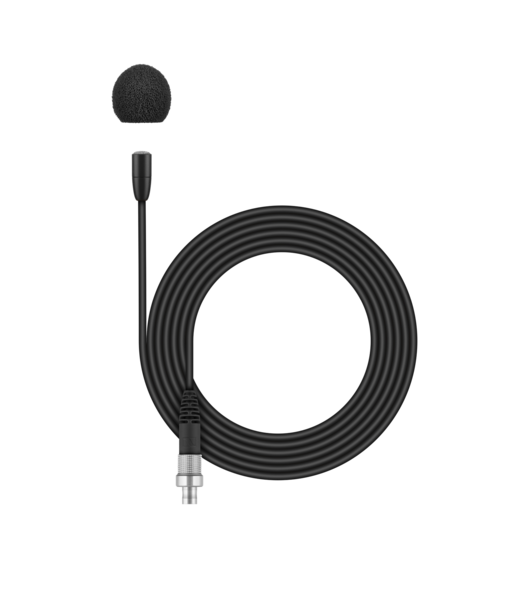 MKE ESSENTIAL OMNI-BLACK-3-PIN LAPEL MICROPHONE (OMNIDIRECTIONAL, PRE-POLARIZED CONDENSER) WITH 1.6M CABLE FOR 2000, 5000, 6000