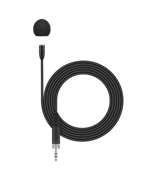 MKE ESSENTIAL OMNI-BLACK BLACK LAPEL MICROPHONE (OMNIDIRECTIONAL, PRE-POLARIZED CONDENSER) FOR XS & EW WIRELESS BODYPACKS