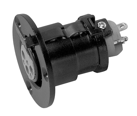 MZT 30 L IS SERIES 5-PIN XLR FEMALE FLANGE MOUNT FOR FIXED INSTALLATION, REQUIRES 24.21 MM DIAMETER