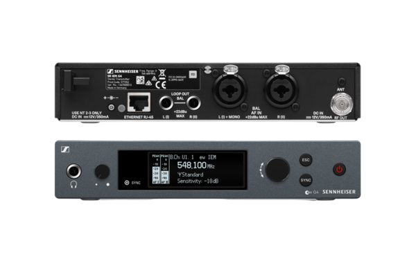 SR IEM G4-G STEREO MONITORING TRANSMITTER. INCLUDES (1) GA3 RACKMOUNT KIT, FREQUENCY RANGE:G (566 - 608 MHZ)