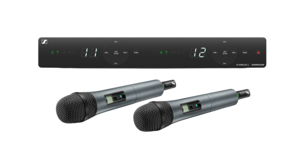 XSW 1-825 DUAL-A WIRELESS DUAL VOCAL SYSTEM: (2)SKM825-XSW HANDHELD TRANSMITTERS(CARDIOID, DYNAMIC 825) W/MUTE SWITCH