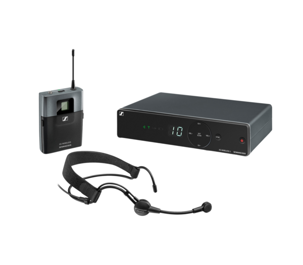 XSW 1-ME3-A XSW WIRELESS HEADWORN MIC SYSTEM WITH 1X EM XSW 1 RECEIVER, SK XSW BODYPACK, ME 3-II HEADSET MIC