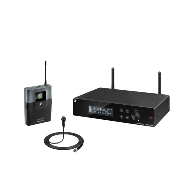 XSW 2-ME2-A SINGLE CHANNEL WIRELESS LAPEL SYSTEM WITH ME2 LAPEL & BODYPACK, RACKMOUNT RECEIVER