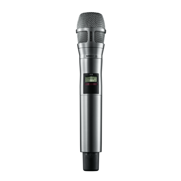 AD2/N8CN=-G57 AXIENT DIGITAL HANDHELD TRANSMITTER WITH NEXADYNE 8/C CARDIOID DYNAMIC MICROPHONE CAPSULE, NICKEL