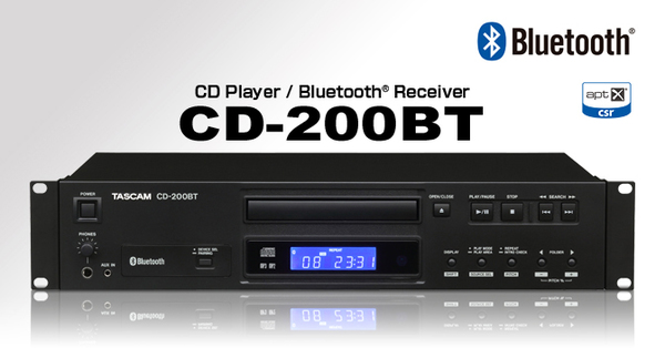 CD-200BT CD PLAYER WITH BLUETOOTH RECEIVER(UP TO 8 PAIRED AT A TIME), CD SUPPORTS CD-DA, WAV, MP3, MP2 FILES