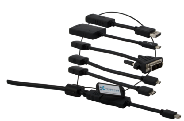 TL-SMPC-009 6' HDMI CABLE WITH ATTACHED DVI, DISPLAYPORT, MINI-DISPLAYPORT, MICRO-HDMI, MINI-HDMI & USB-C ADAPTE