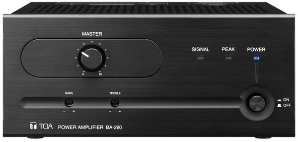 BA-260 CU POWER AMPLIFIER- 60W- LINE INPUT. REMOTE VOLUME- BLACK.