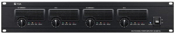 DA-500F-HLCU DIGITAL POWER AMPLIFIER- 4X 500W @ 70V & 8OHM, 4X 100W @ 4OHM,  / 2RU