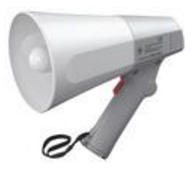 ER-520 MEGAPHONE, 6 W, WHITE/GRAY