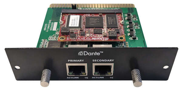 M-800DT-AM M-800DT DANTE MODULE,AUDIO OVER ETHERNET CONNECTION BETWEEN UP TO 16 M-8080D MATRIX MIXER SYSTEMS