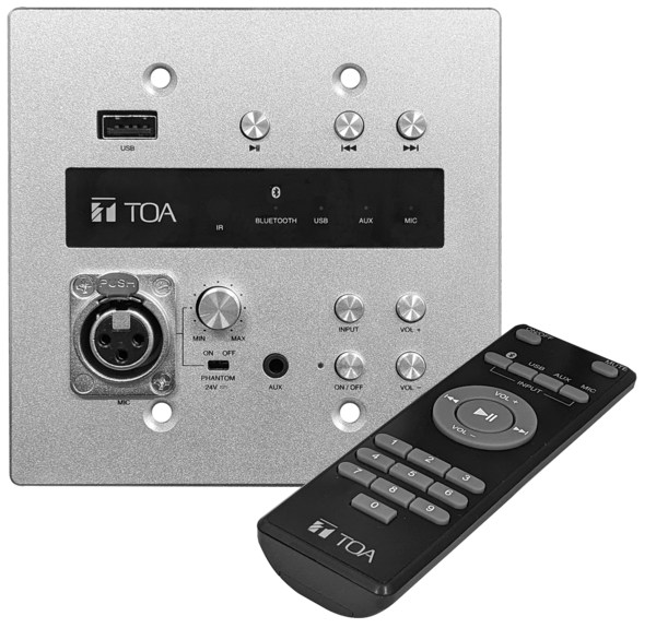 MW-41BT-AM AUDIO INTERFACE WITH MICROPHONE, AUX(3.5MM), USB, & BLUETOOTH INPUTS / 1 MONO BALANCED OUTPUT