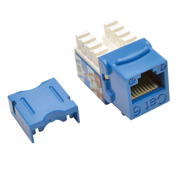 N238-025-BL CAT6 CAT5E 110 STYLE PUNCH DOWN KEYSTONE JACK BLUE 25-PACK