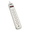 TLP608 SURGE PROTECTOR STRIP 120V 6 OUTLET 8FT CORD 990 JOULE FLAT PLUG