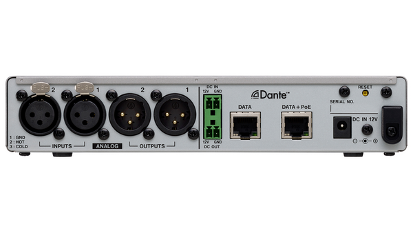 MM-2D-X 2 MIC/LINE INPUT- 2 LINE OUTPUT DANTE CONVERTER XLR