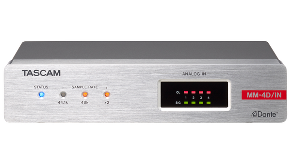 MM-4D/IN-E 4 MIC/LINE INPUT DANTE CONVERTER W/DSP EUROBLOCK