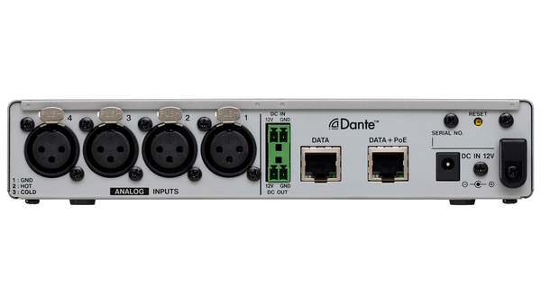 MM-4D/IN-X 4 MIC/LINE INPUT DANTE CONVERTER W/DSP XLR