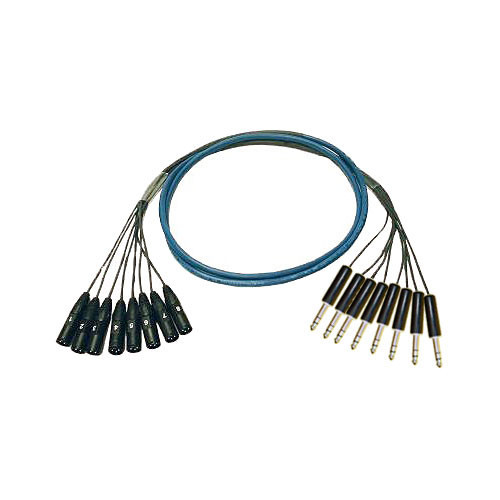 WHI-MT-8-M-S-10 SNAKE - FAN TO FAN, 8 XLRM TO 8 TRSM, 10', W09PR