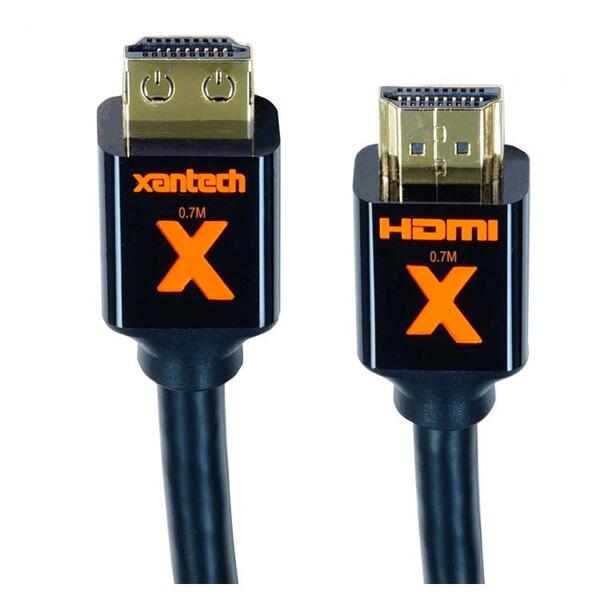 XT-EX-HDMI-0.7 XANTECH EX SERIES HIGH-SPEED HDMI CABLE WITH X-GRIP TECHNOLOGY (0.7M)