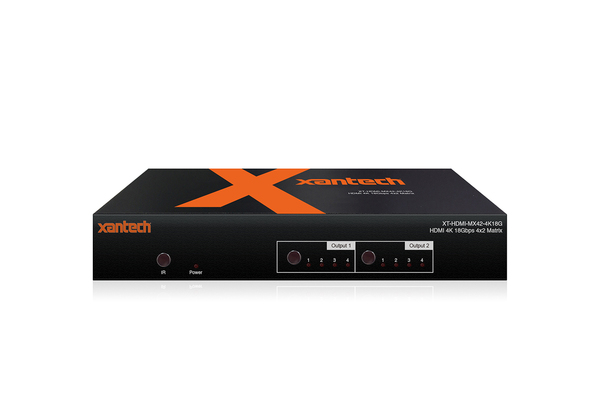 XT-HDMI-MX42-4K18G HDMI 2.0 4X2 MATRIX WITH AUDIO BREAKOUT AND EDID MANAGEMENT