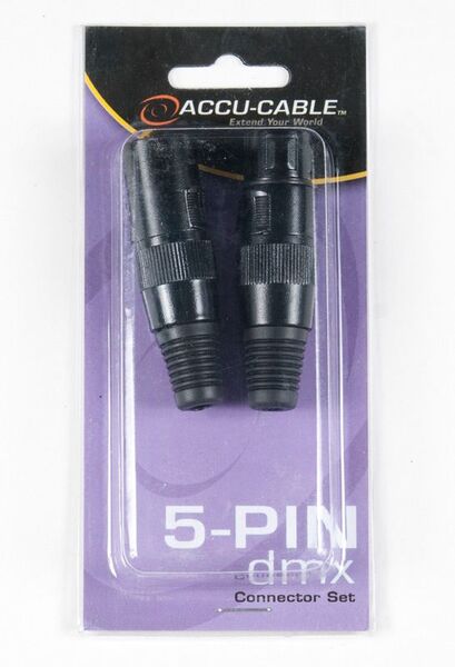 ACXLR5PSET 5 PIN DMX CONNECTOR SET: 1 MALE 5PDMX & 1 FEMALE 5PDMX