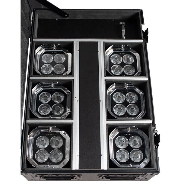 MIR600 MIRAGE Q6 PAK;6 MIRAGE QIP (IP65 RATED) LEDS, IN CASE WITH WIRED ON-BOARD BATTERY CHARGING SOLUTION