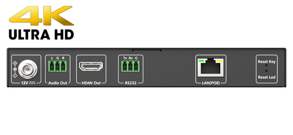 ALF-IPK1HD 4K AV OVER IP DECODER- NETWORKED AV OVER IP SUPPORTS HIGH-EFFICIENCY H.264/265 VIDEO CODEC, HDCP 2.2