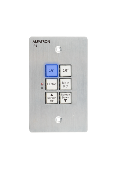 ALF-IP6 6  BUTTON CONTROL KEYPAD, WITH TCP/IP CONTROL (US 1 GANG)