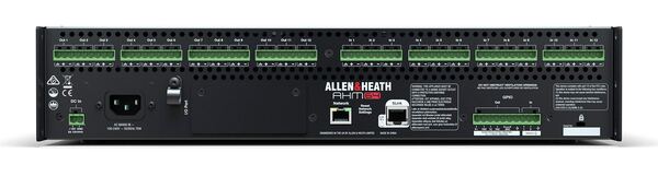 AH-AHM-64 64X64 AUDIO MATRIX PROCESSOR. 12X12 LOCAL ANALOG I/O, UP TO 128X128 AUDIO NETWORKING,