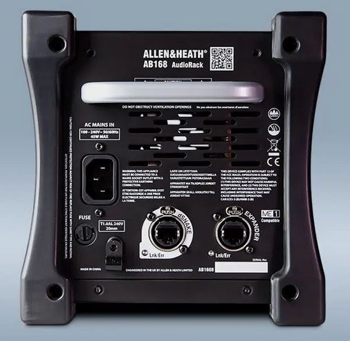 AH-AB-168 16 X 8 PORTABLE AUDIORACK, DSNAKE I/O FOR EXPANSION, 48KHZ /WORKS WITH QU, SQ, AHM, & AVANTIS MIXERS