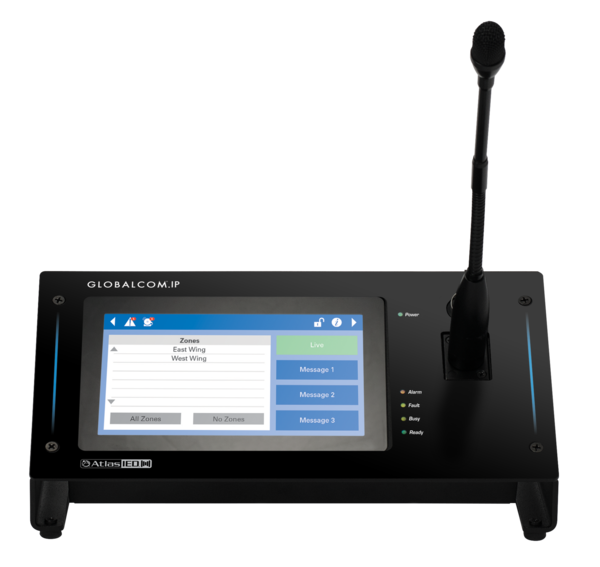 IPCSDTOUCH-G GLOBALCOM.IP SERIES PROGRAMMABLE TOUCH SCREEN DIGITAL COMMUNICATION STATION
WITH GOOSENECK MIC