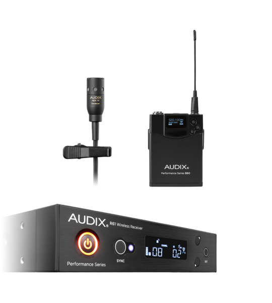 AP61L10 R61 TRUE DIVERSITY RECEIVER WITH B60 BODYPACK TRANSMITTER & ADX10 LAVALIER MICROPHONE