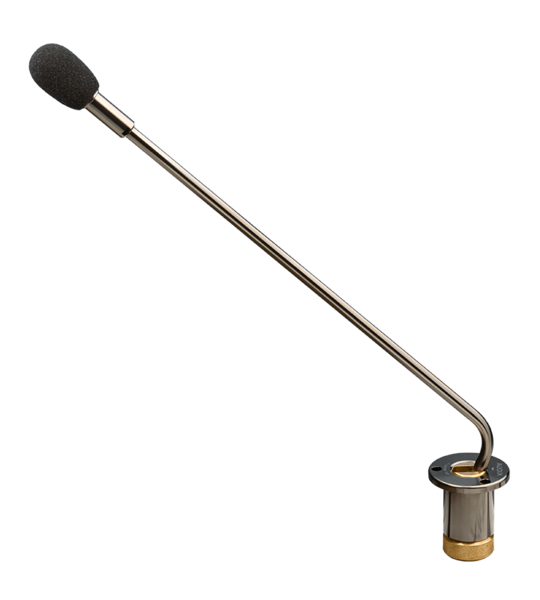 M65(AUD) TABLETOP INSTALLED MICROPHONE - CONDENSER, HYPERCARDIOID, RIGID TUBE, BRASS / BLACK NICKEL FINISH