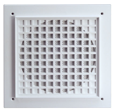 SGHD8 SQUARE GRILL, HEAVY DUTY, WHITE, CAST ALUMINUM WITH FINELY PERFORATED MESH INSERT