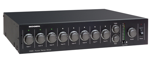 VMIX POWER VECTOR MIXER/PRE-AMPLIFIER WITH 8 MODULE INPUT BAYS AND UP TO 4 PRIORITY LEVELS