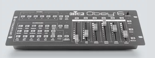 OBEY6 UNIVERSAL, COMPACT CONTROLLER CAPABLE OF CONTROLLING UP TO 6 CHANNELS PER FIXTURE