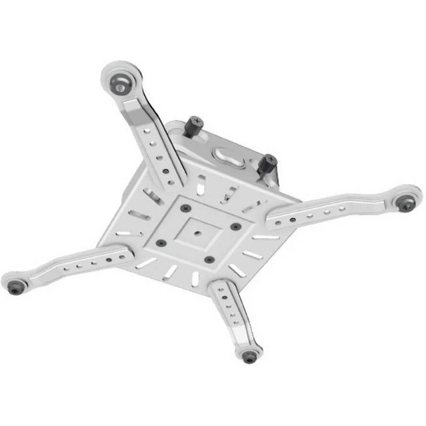 JR3W UNIVERSAL PROJECTOR MOUNT WITH PRECISE MICRO-ADJUSTMENT FOR ROLL, PITCH & YAW / 70LB CAPACITY/ WHITE