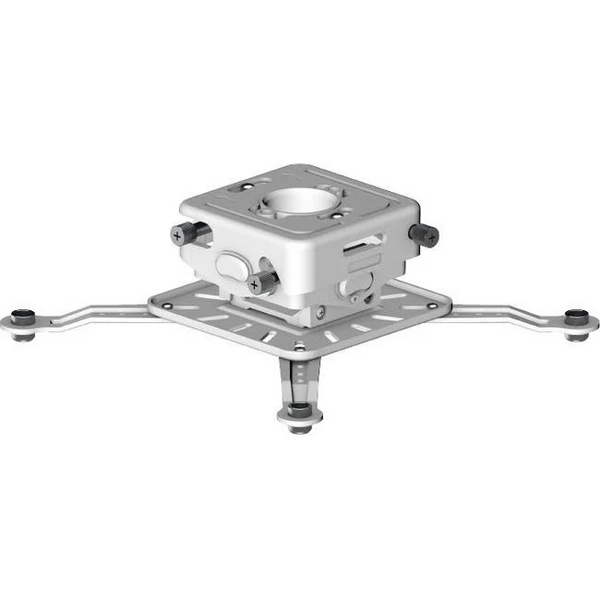 JR3W UNIVERSAL PROJECTOR MOUNT WITH PRECISE MICRO-ADJUSTMENT FOR ROLL, PITCH & YAW / 70LB CAPACITY/ WHITE
