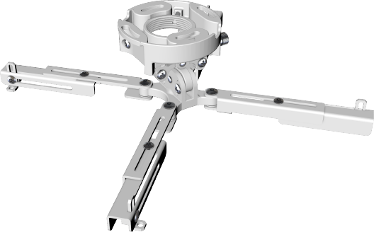 JR2W WHITE UNIVERSAL MOUNT FOR PROJECTORS UP TO 70LBS WITH PITCH & YAW ADJUSTMENTS / QUCIK RELEASE