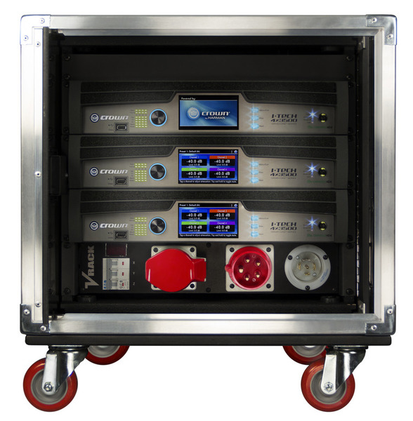 VRACKHD4FX CROWN AUDIO COMPLETE HD4 VRACK WITH 3 - 4X3500HD POWER AMPLIFIERS, RACK, POWER DISTRIBUTION