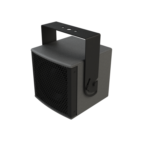 CUBE-B ULTRA COMPACT 6” COAXIAL LOUDSPEAKER, 100° CONICAL COVERAGE, INCLUDES U-BRACKET / BLACK