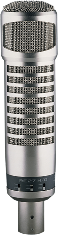 RE27N/D BROADCAST ANNOUNCER / STUDIO  MICROPHONE W/ VARIABLE-D & NEODYMIUM ELEMENT, 3 SELECTABLE FILTERS