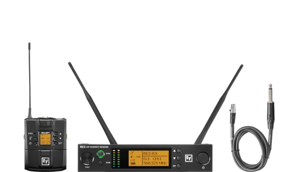 RE3-BPGC-5L UHF BODYPACK INSTRUMENT WIRELESS SET FEATURING THE GC3 INSTRUMENT CABLE, 488-524MHZ