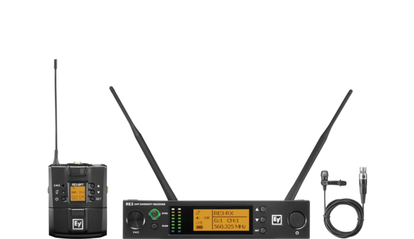 RE3-BPCL-6M UHF WIRELESS BODYPACK SET FEATURING CL3 CARDIOID LAPEL MICROPHONE 653-663MHZ