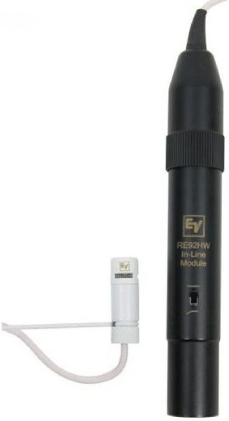 RE92HW PREMIUM HANGING CHOIR CARDIOID CONDENSER MICROPHONE WITH IN-LINE PREAMP, XLR-TYPE CONNECTOR,