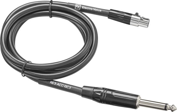 RE3-ACC-GC3 INSTRUMENT CABLE, 1/4 TO TA4F - ROBUST CABLE CONNECTS INSTRUMENT TO RE3-BPT BODYPACK TRANSMITTER