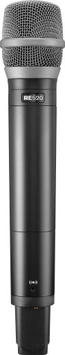 RE3-HHT520-5H UHF WIRELESS TRANSMITTER FEATURING RE520 CONDENSER SUPERCARDIOID MICROPHONE HEAD, 560-596MHZ