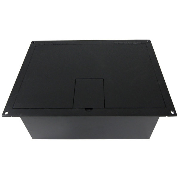 FL-1550-BLK 4 GANG FLOOR BOX